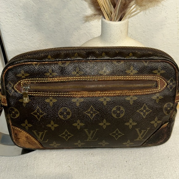 LOUIS VUITTON Marly Dragonne Clutch Hand Bag Monogram Leather - Picture 3 of 14